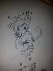 Chibi me with sushi c: