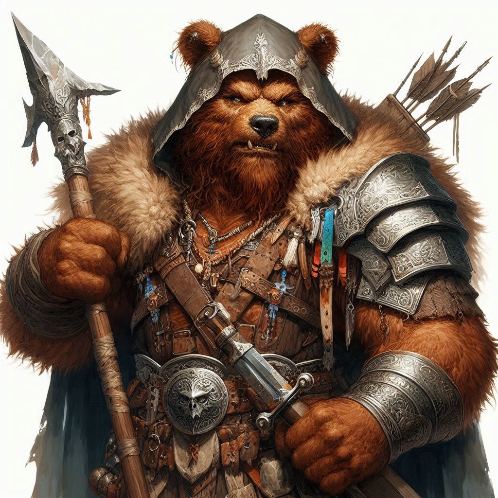 Chain Werebear Werebear Warrior by DarkstoneStudios on DeviantArt