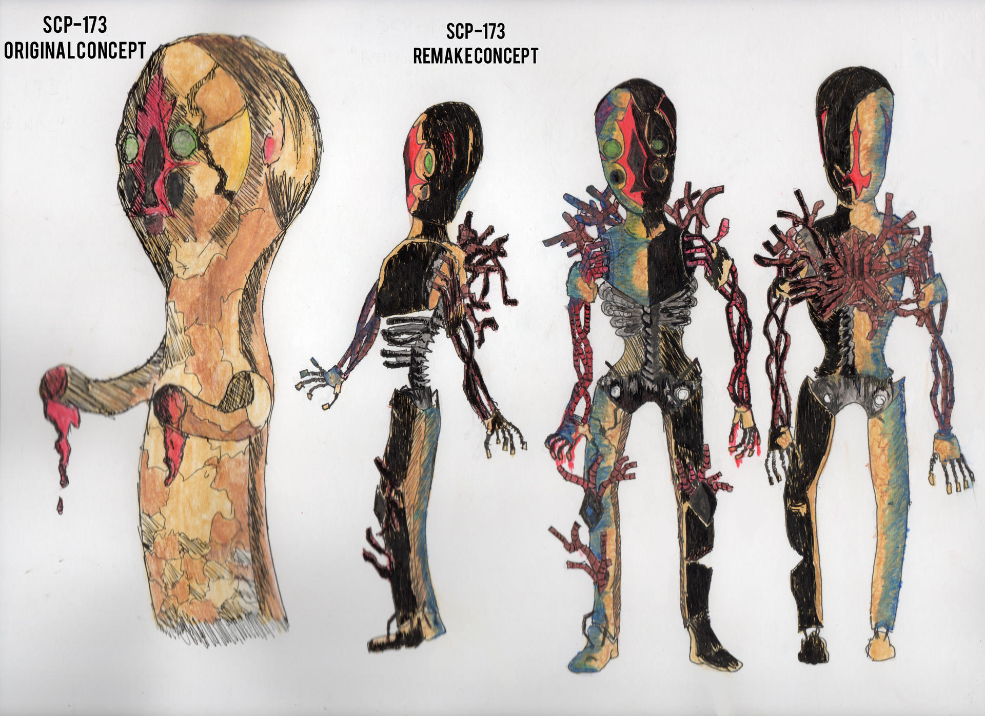 SCP-173 Remake Concept by Finalxblade on DeviantArt