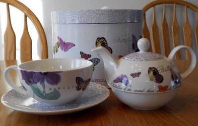 Tea Pot Cup and Saucer