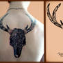 Tribal Deer Skull Tattoo
