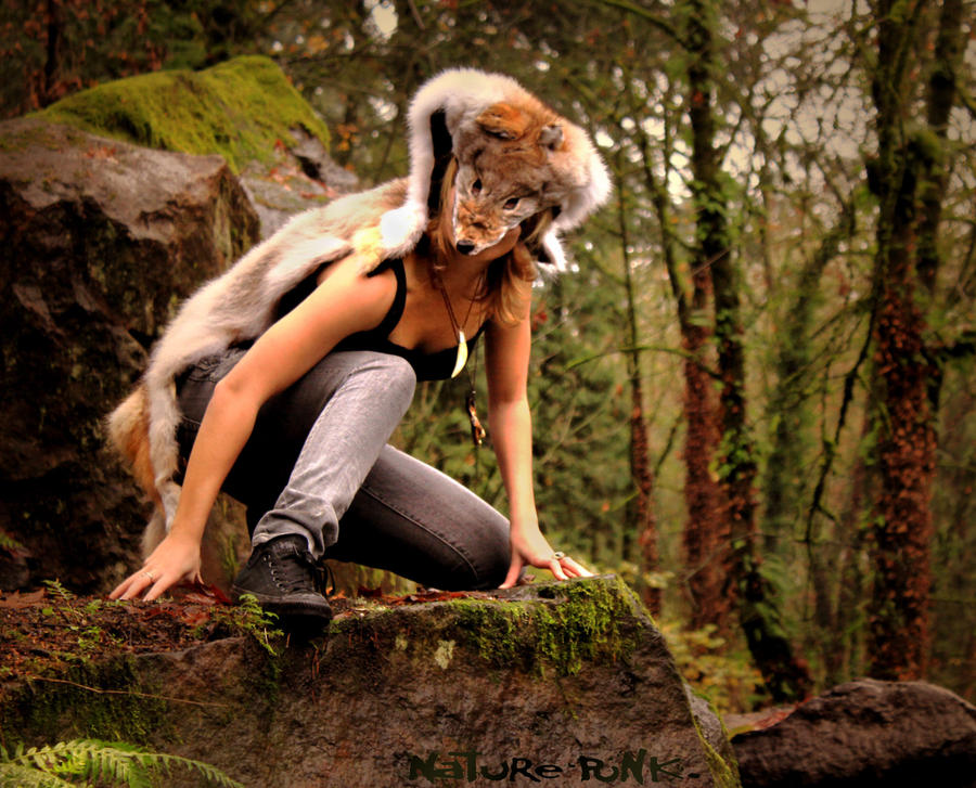 Gray Wolf Skin Headdress