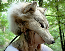 White Wolf Skin Mask