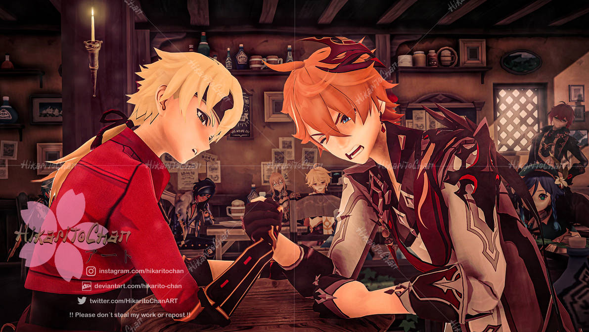 MMD Genshin Impact - Thoma vs Childe by Hikarito-Chan on DeviantArt