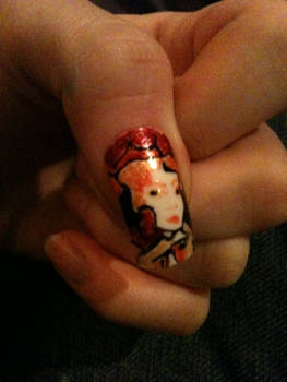 Toulouse Lautrec Inspired Nails