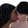 Lin and Christine Kiss