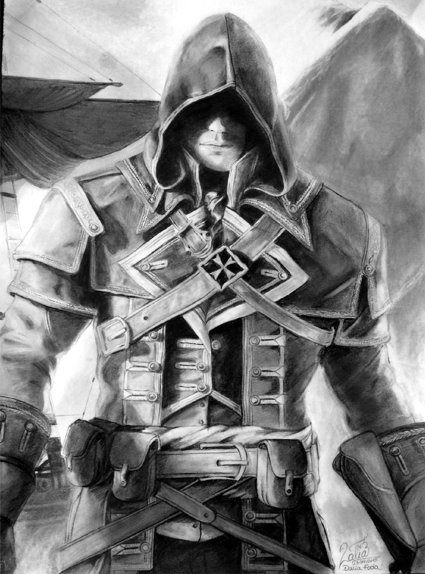 I spent a good part of this fine day drawing this Shay Patrick Cormac fan  art from assassin's creed rogue. : r/assassinscreed