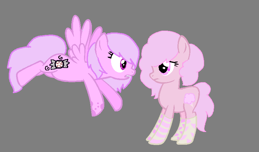 TWO PINK PONIES X3