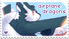 airplane dragon stamp