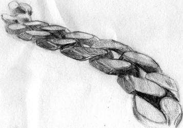 Silver Chain Necklace, Sketch - Pencil Drawing