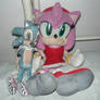 Our Homemade Sonic Doll And Plush toy Amy Together