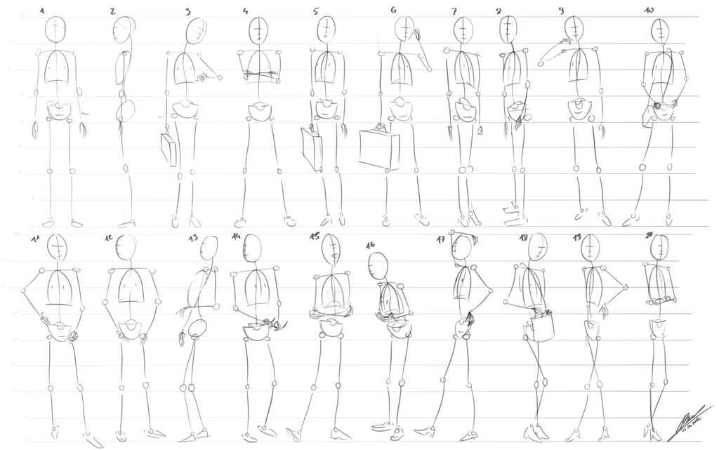 Simpilified human body proportions and basic poses by Podkowa97 on ...