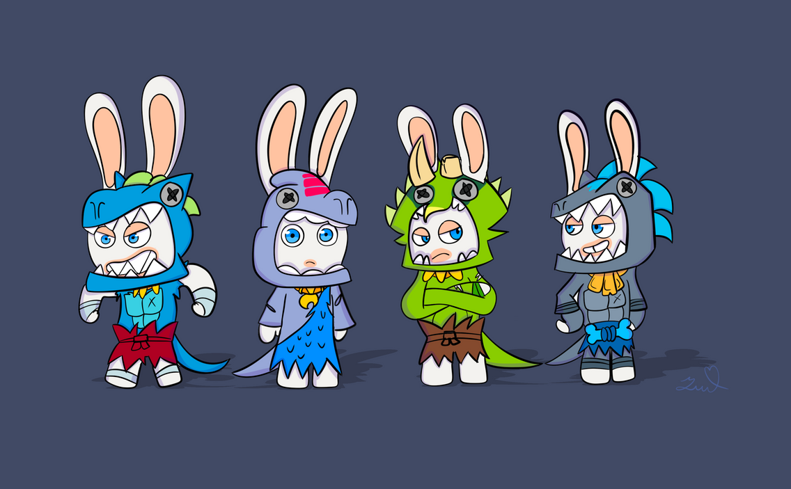 The rabbid goo dinos - fan made crossover au by Rabbomb23 on DeviantArt