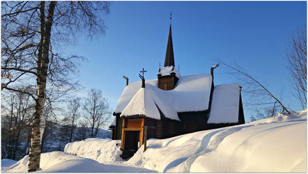 Covered in snow