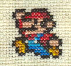 Cross Stitch Fan Art-Mario