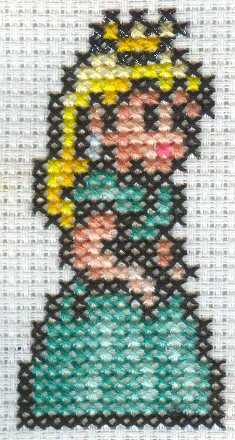 XStitch Fanart- Peach in Green