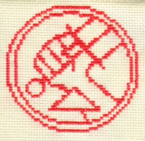 X-Stitch Fanart- Hellboy logo