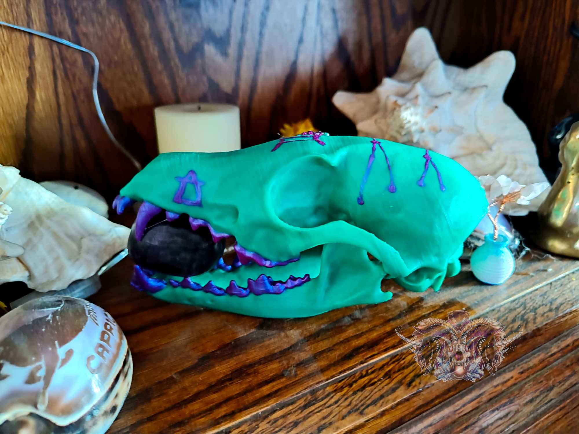 Gemini Skull - Flourite Fox AVAILABLE