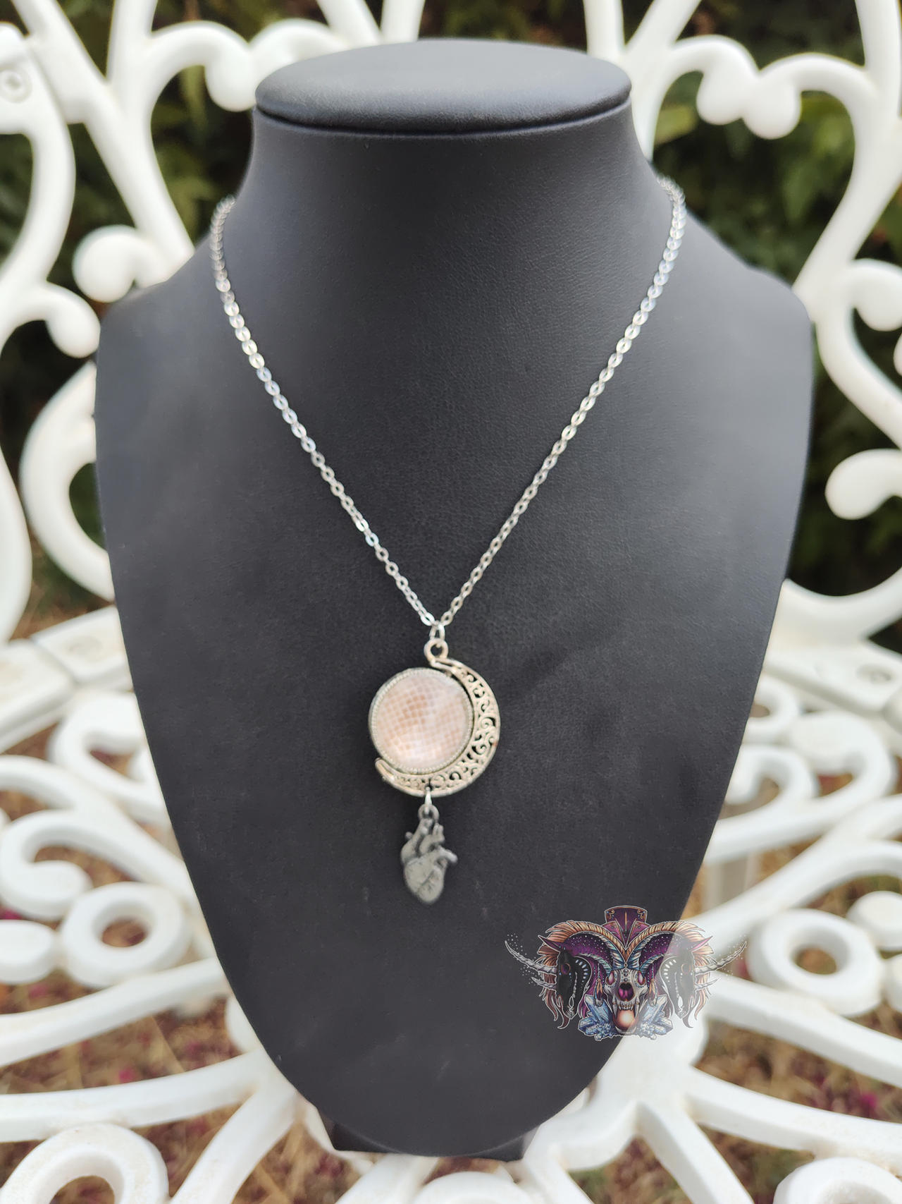 Moon Pendant - heart 3/4