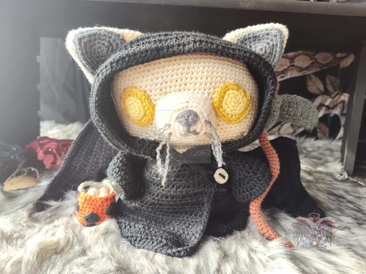 Grim Reaper Cat Plush