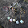 Jumbo Moon Snakeskin Pendants