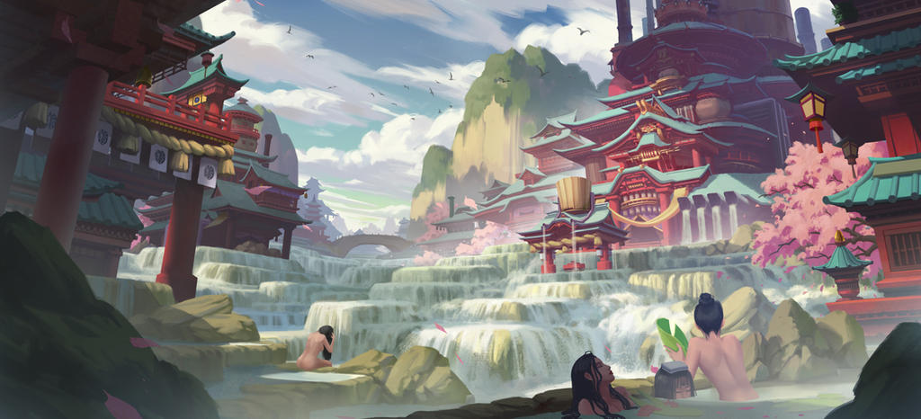 Hot Spring by chiakuku on DeviantArt