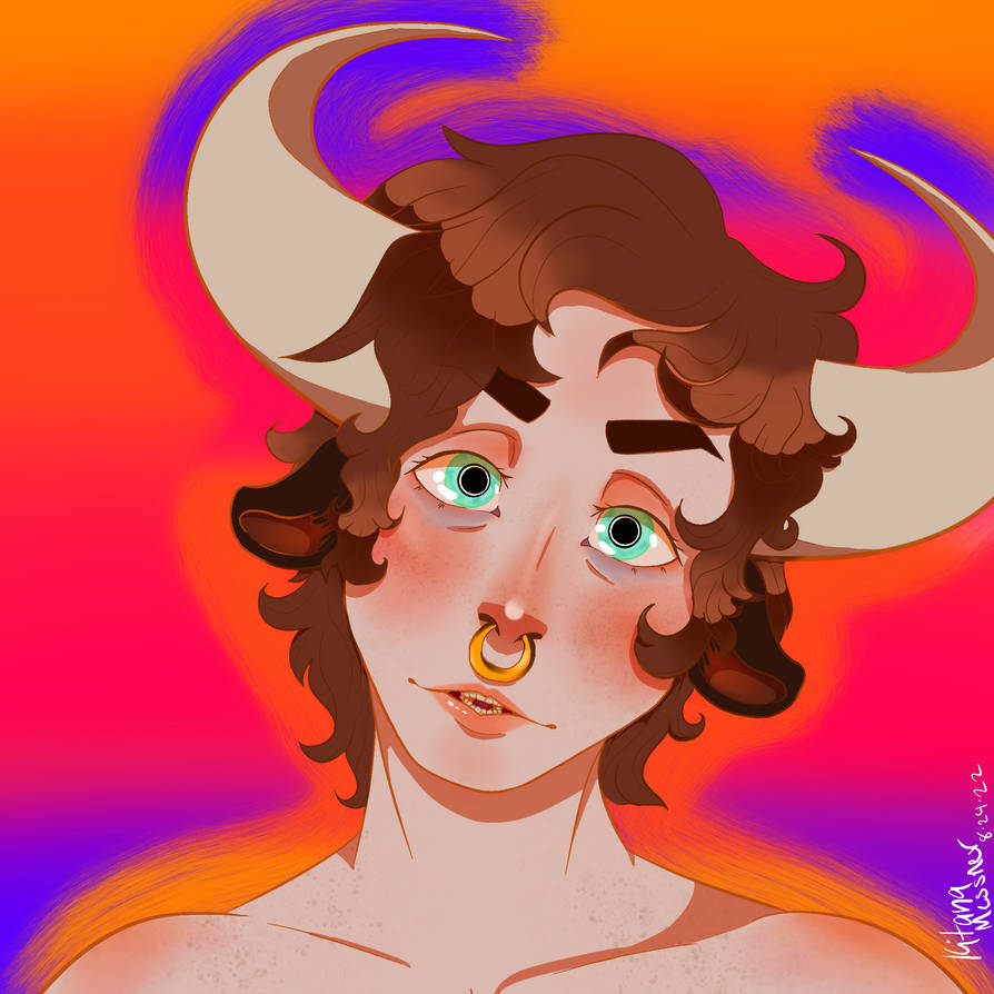 Colored Lineart Bull Man! by Monstrcat on DeviantArt