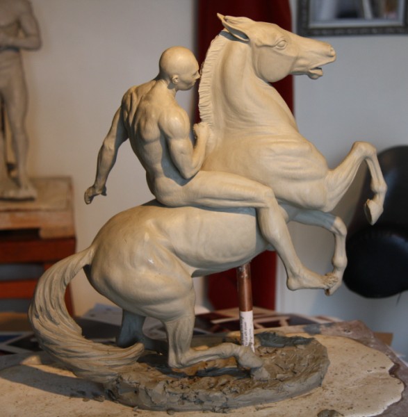 Athenian Horseman in clay