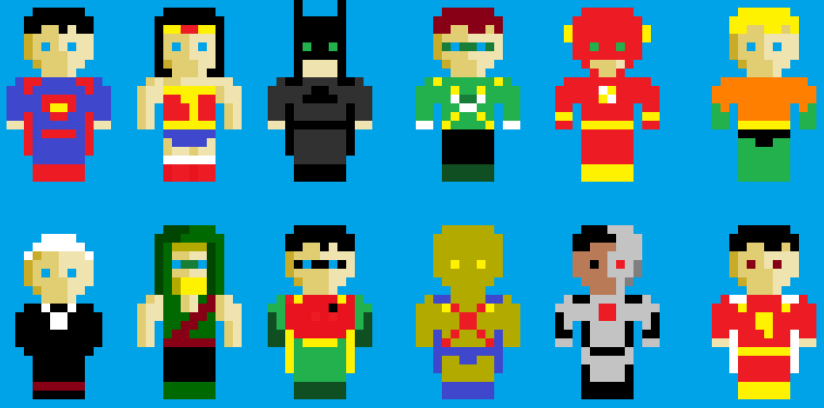 Pixel Art DC Characters by Kingo1105 on DeviantArt