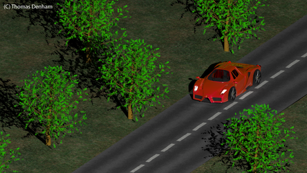 Enzo Ferrari in max in an enviroment