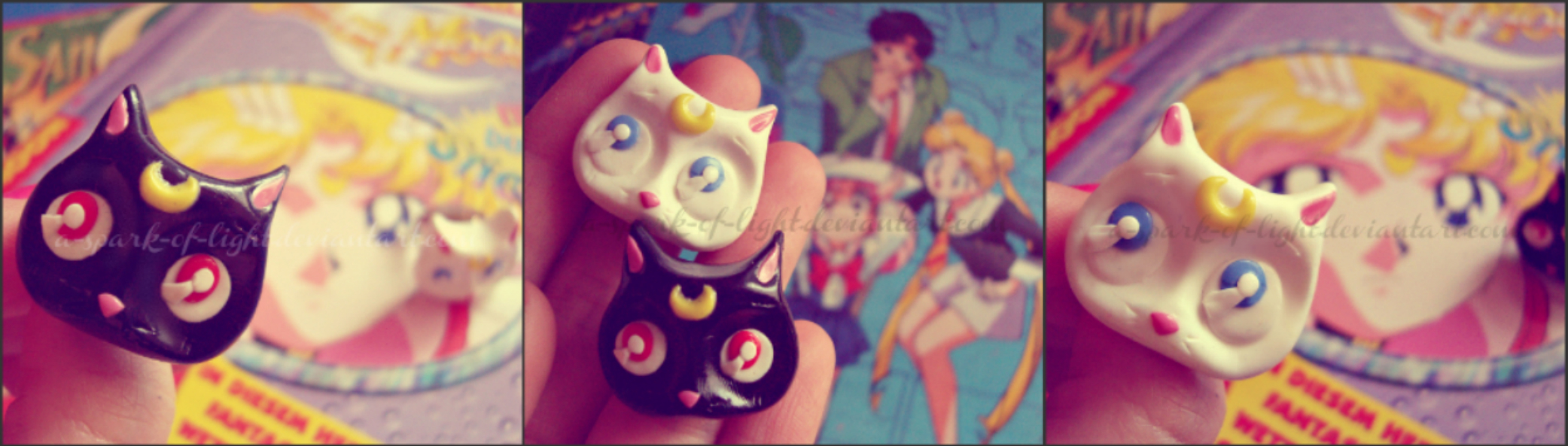 200th deviation Sailor Moon Luna and Artemis rings