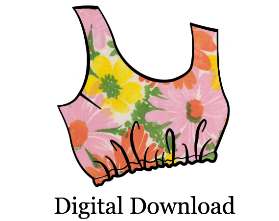 PDF Womens Elastic Cropped Tank Top Sewing Pattern