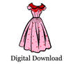 50s Dress Sewing Pattern w Peter Pan Collar w Bow