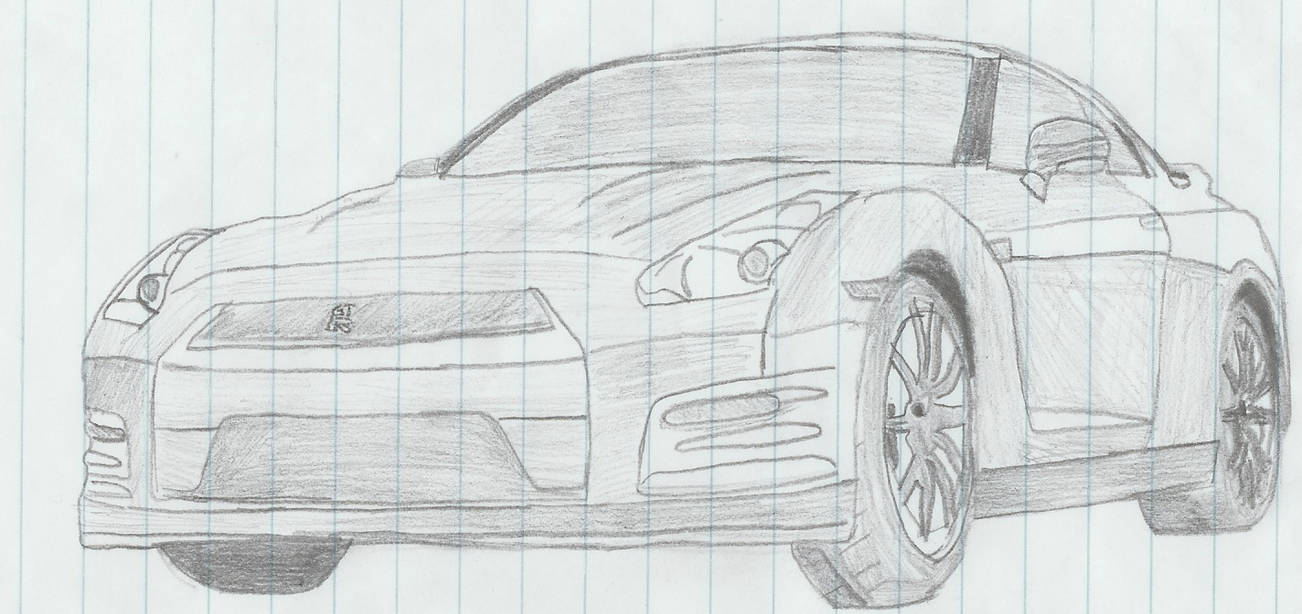 My Nissan GT-R drawing by BusyNapping on DeviantArt