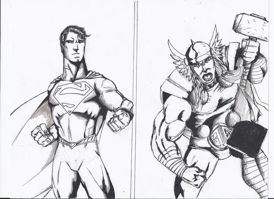 Superman vs Thor!!