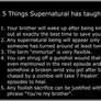 What Supernatural taught me