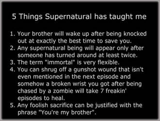 What Supernatural taught me