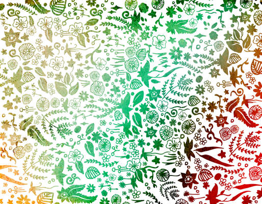 Plants clutter desktop pattern