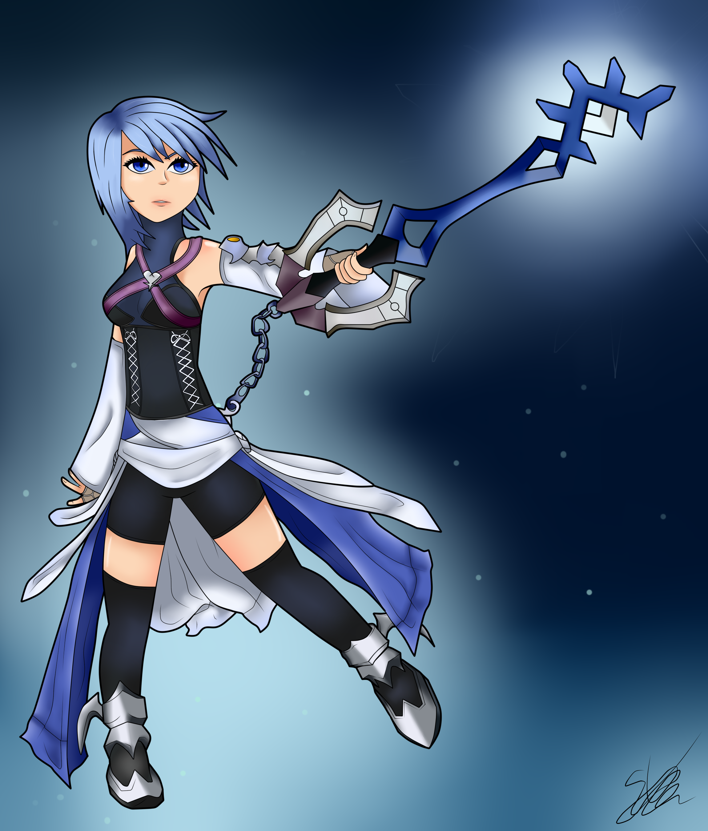 [GAME ART] Aqua Kingdom Hearts Birth By Sleep