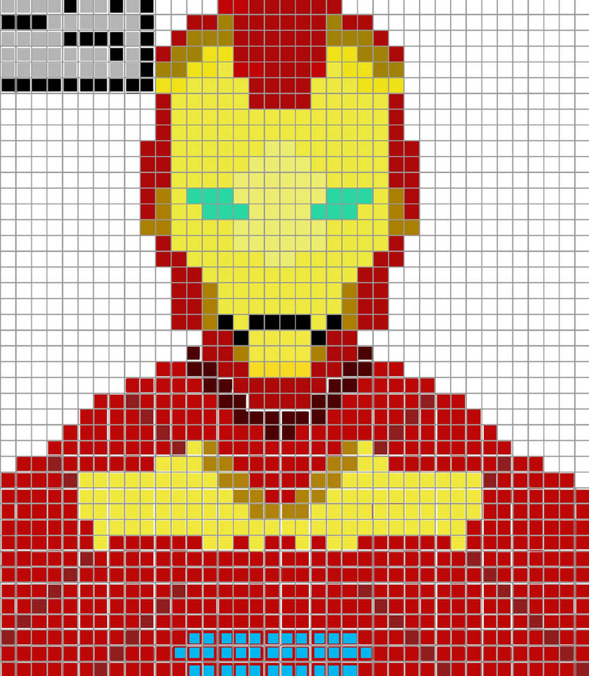 Iron Man Pixel Step 3