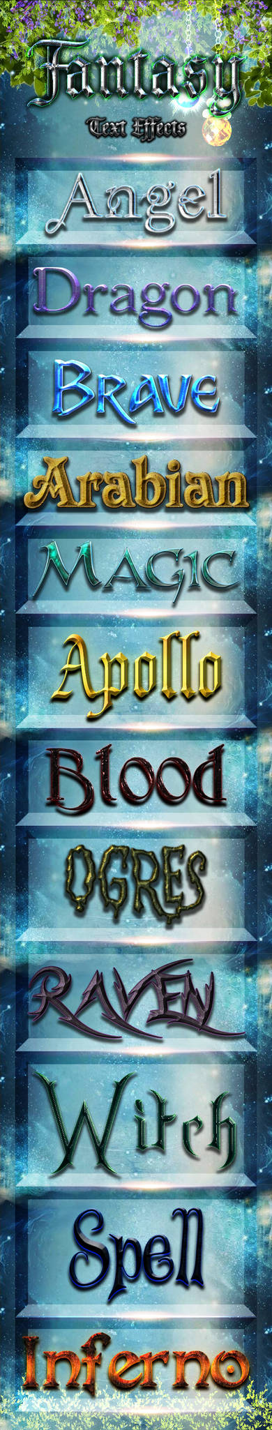 Fantasy Text Effects Styles by ArifulKabir on DeviantArt