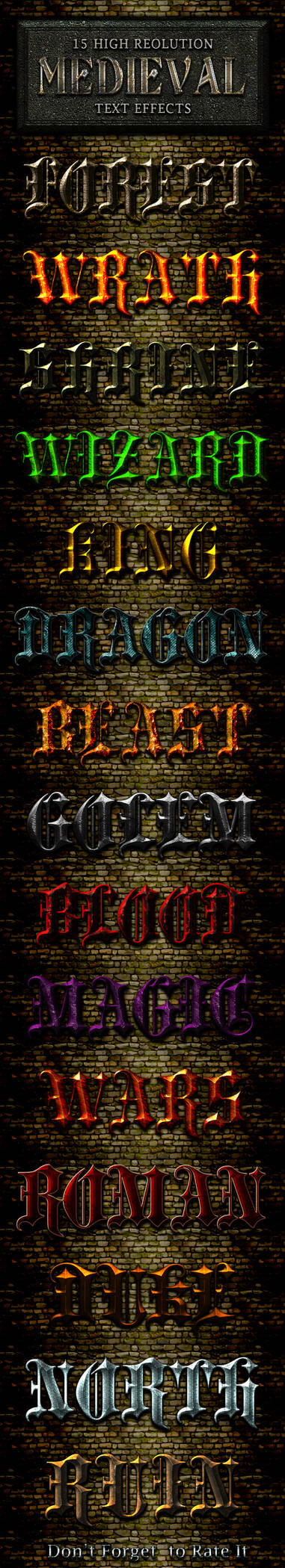 Medieval Text Effects Volume 2 by ArifulKabir on DeviantArt