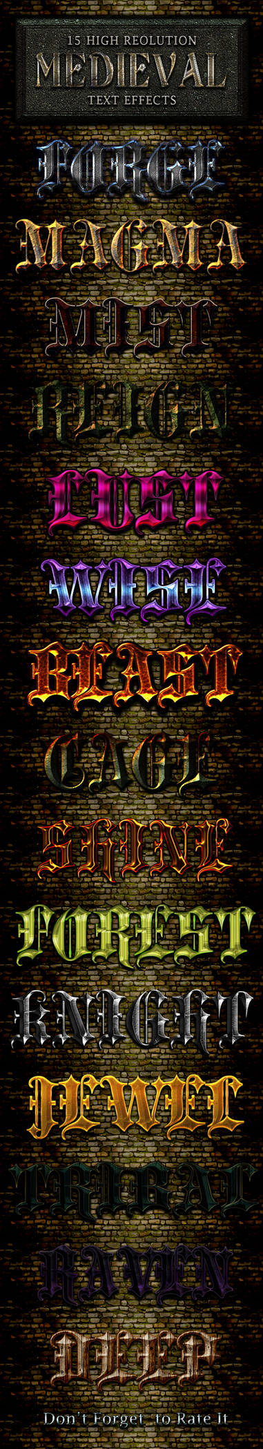 Medieval Text Effects Volume 4 by ArifulKabir on DeviantArt