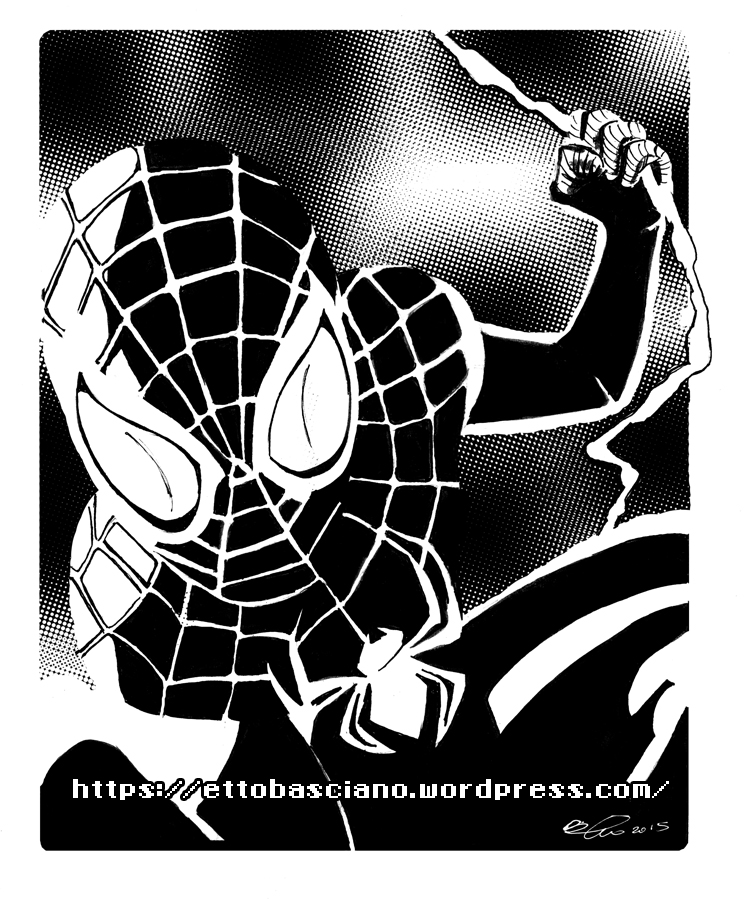 SPIDER-MAN (Miles Morales) black and white