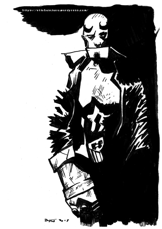 Hellboy (after Alex Maleev) #INKTOBER