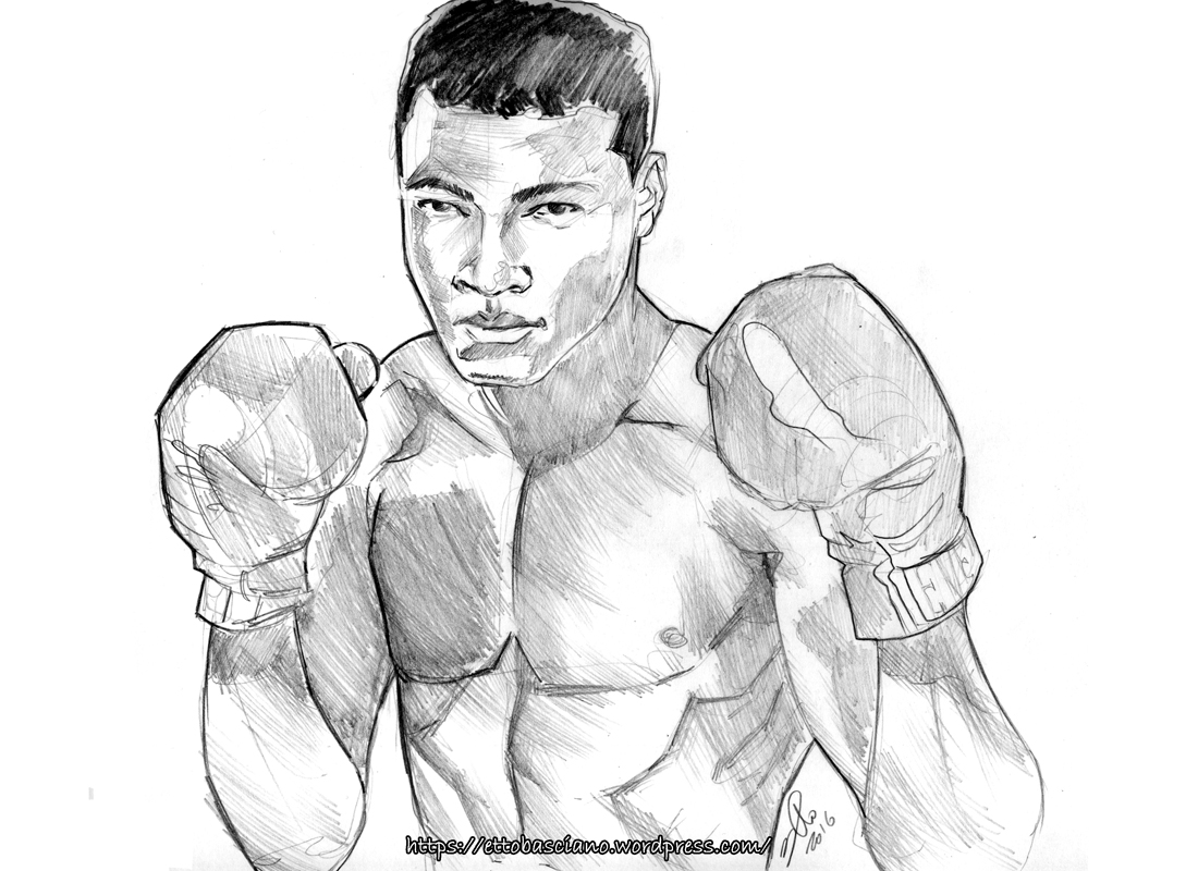 How Rto Draw Muhammad Ali How To Draw Muhammad Ali Step By Step