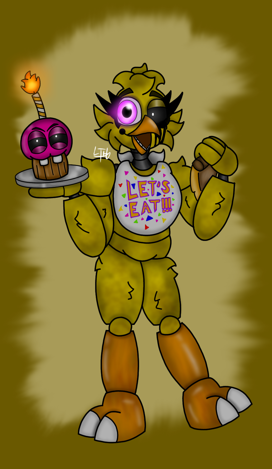 Chica + Carl/Mr. Cupcake by LucyTheHorror on DeviantArt