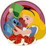 Disney Pin Art -  Alice x Stitch