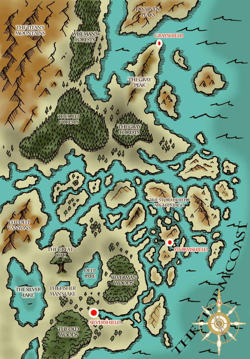 Map of Eastern Denel (Fantasy Map)