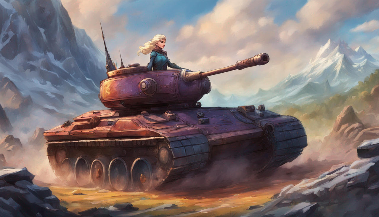 Elsa Tank Elsa riding Tank into battle by Reverbmetal on DeviantArt